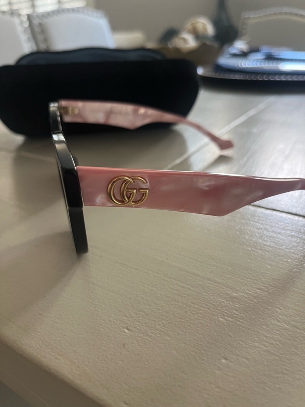 Gucci Black Frame Brown Lens Women's Sunglasses - Picture 3 of 7